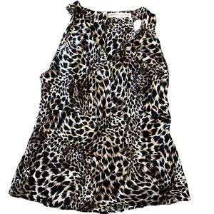 Y2K vintage Victoria secret silk leopard print top
